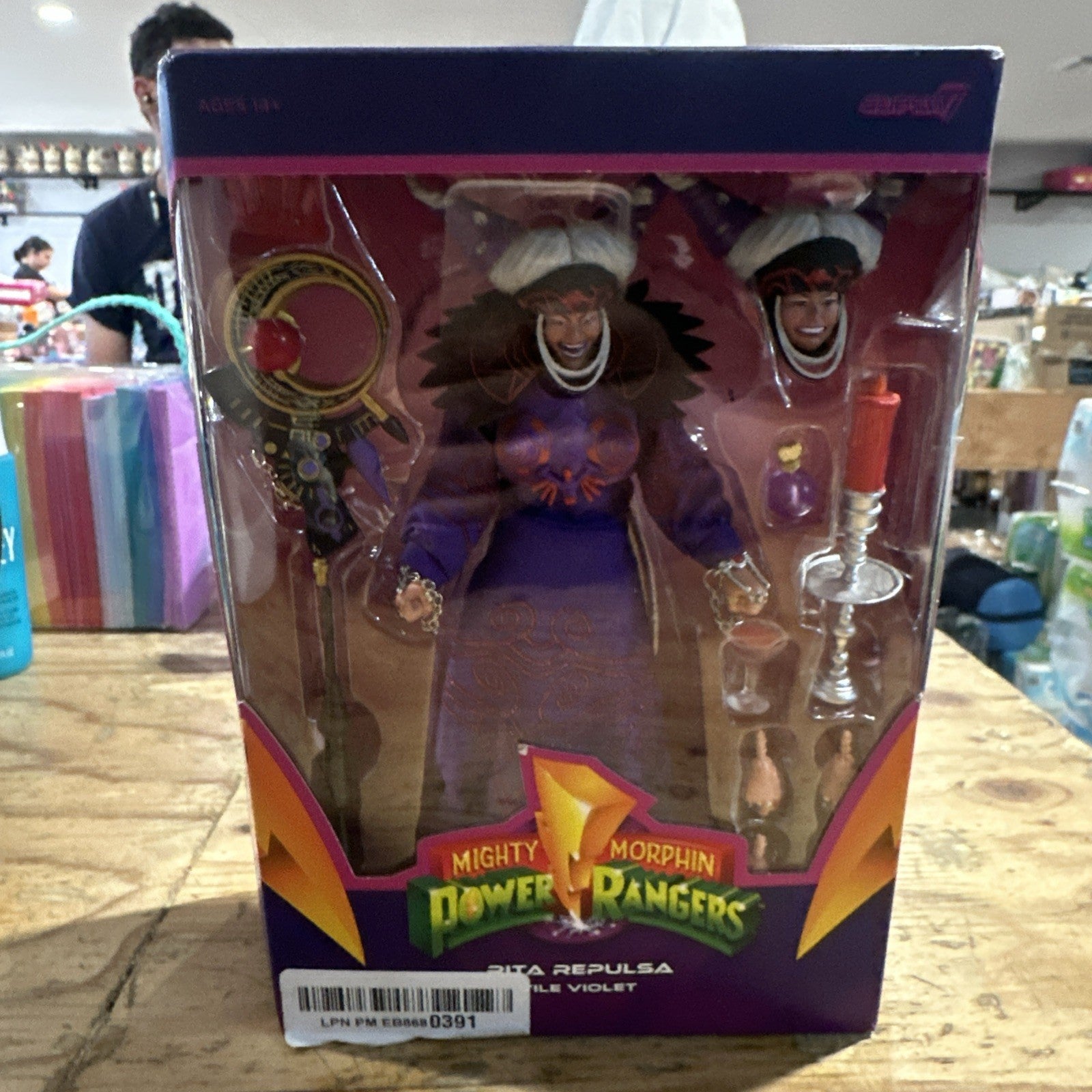 Super7 Mighty Morphin Power Rangers Vile Violet Rita Repulsa FACTORY ERROR New