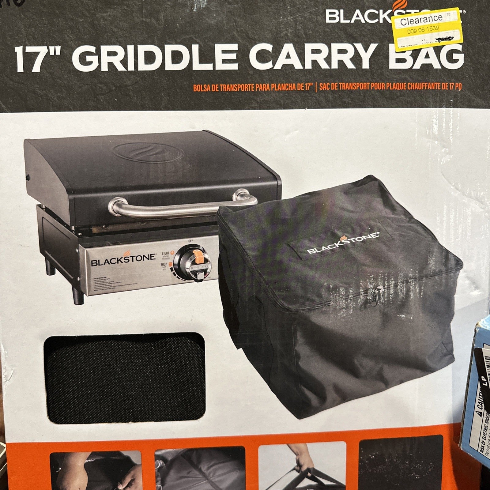 Blackstone 17" Griddle Carry Bag Storage Cover Weather Resistant With Handles